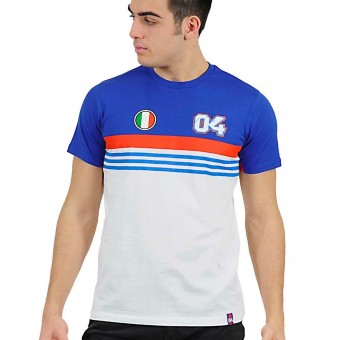 Camisetas Moto Andrea Dovizioso Stripes White Dovizioso 04