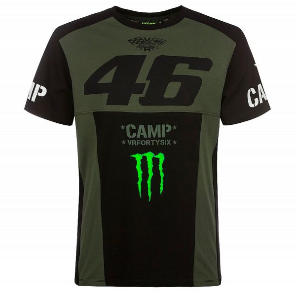 Camisetas Moto VR 46 T-Shirt Camp Monster Dual Green Army