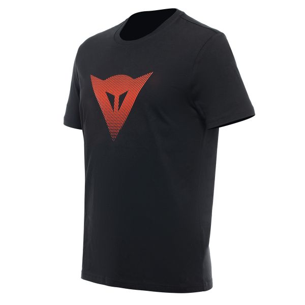 Camisetas Moto Dainese Logo Black Fluo Red