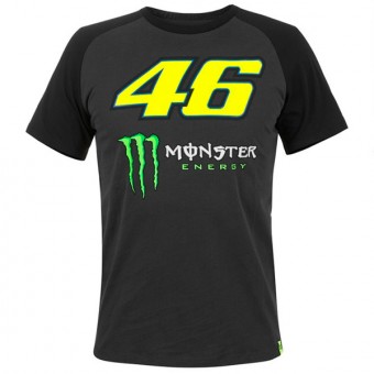 Camisetas Moto VR 46 T-Shirt Dual Monster VR46 Negra