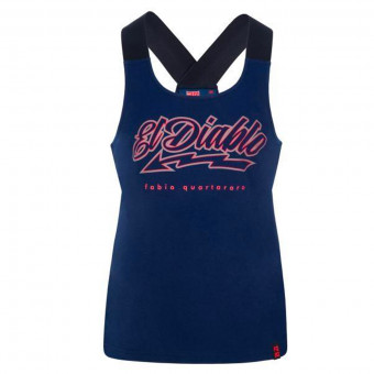 Camisetas Moto FABIO QUARTARARO El-Diablo Elastic Band Tank-Top Blue