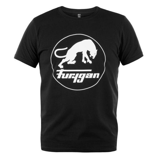 Camisetas Moto Furygan Corpo Tee Shirt Logo Negro Blanco