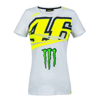 Camisetas Moto VR 46 T-Shirt Lady Monza Monster VR46 Blanca