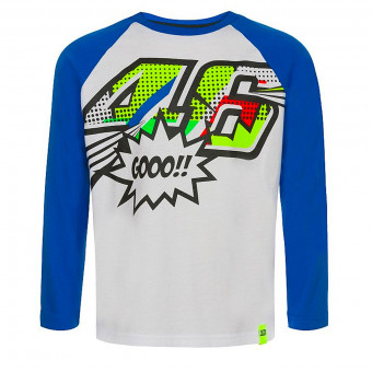 Camisetas Moto VR 46 T-Shirt Long Kid Pop Art White