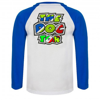 VR 46 T-Shirt Long Kid Pop Art White