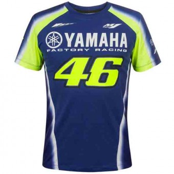 Camisetas Moto VR 46 T-Shirt Racing Yamaha VR46 Azul