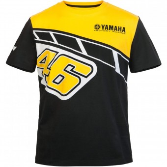 Camisetas Moto VR 46 T-Shirt Replica Yamaha Yellow Black