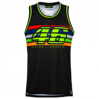 Camisetas Moto VR 46 Tank Top Man Stripes Black