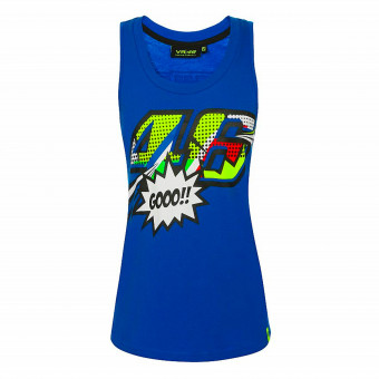 Camisetas Moto VR 46 Tank Top Woman Pop Art Turquoise