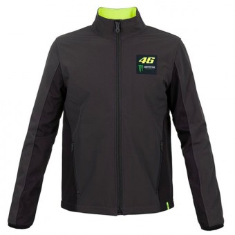 Chaquetas VR 46 Hoodie Softshell Dual Monster VR46 Negro Gris