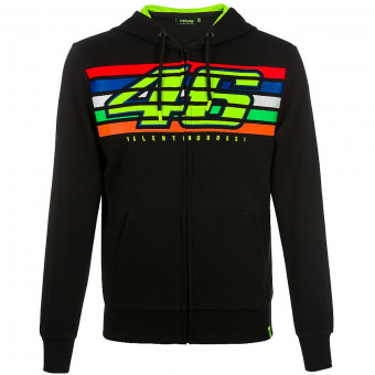 Chaquetas VR 46 Hoodie Stripes VR46 Black