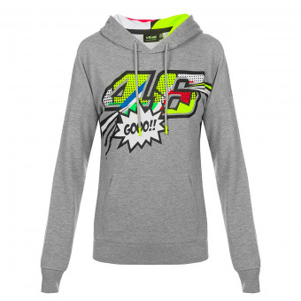 Chaquetas VR 46 Hoodie Woman Pop Art Grey