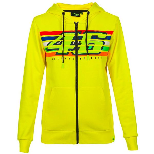 Chaquetas VR 46 Hoodie Woman Stripes Yellow