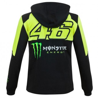 VR 46 Hoodie Zip Replica Monster VR46 Amarillo Fluo