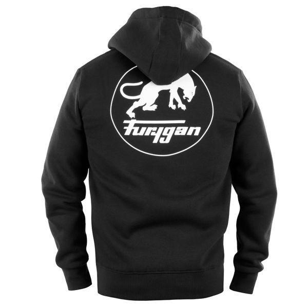Furygan Sudadera con cremallera Corpo Negro Blanco