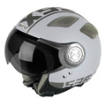 casco moto Nitro X536 Plata Deco